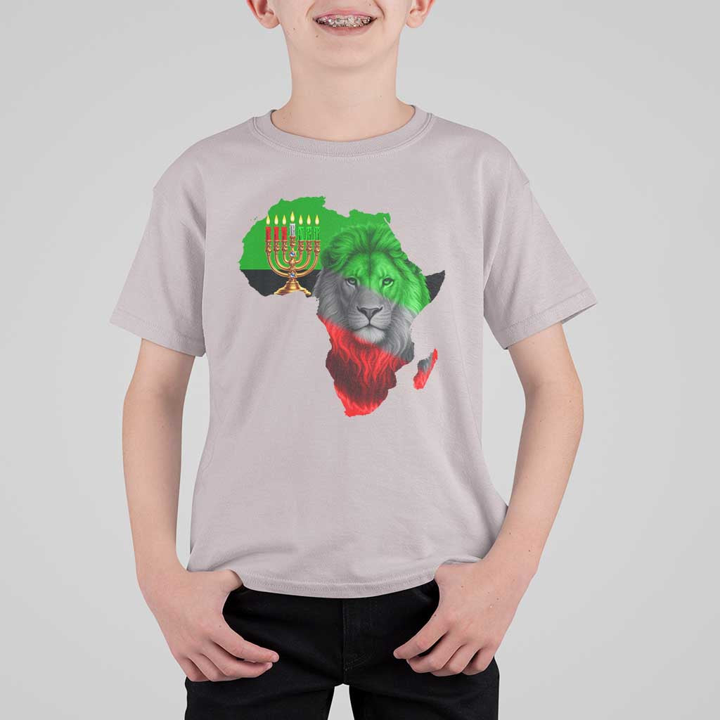 Happy Kwanzaa Lion T Shirt For Kid African Heritage Pride Gift For Men - Wonder Print Shop