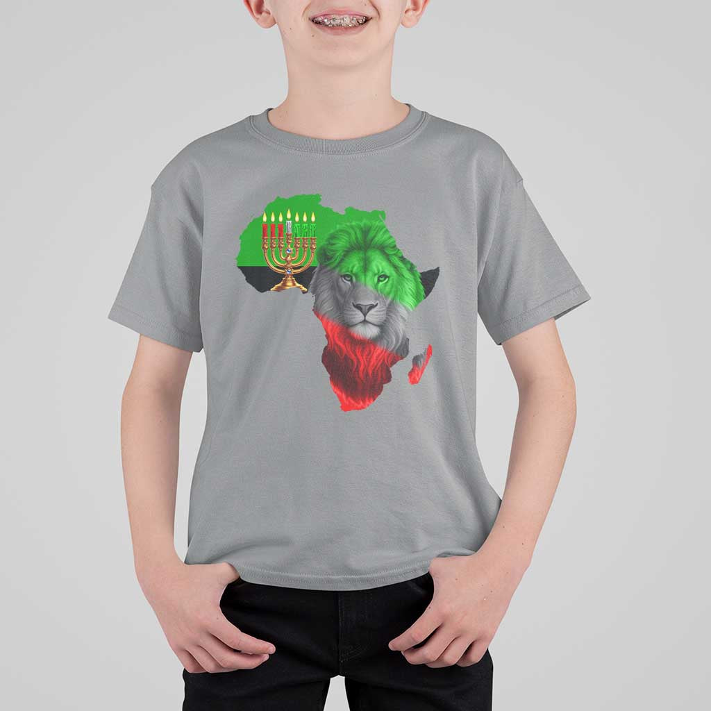 Happy Kwanzaa Lion T Shirt For Kid African Heritage Pride Gift For Men - Wonder Print Shop
