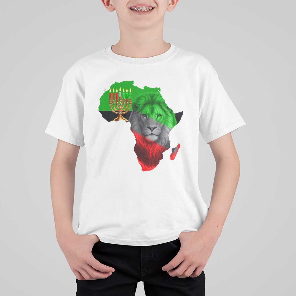 Happy Kwanzaa Lion T Shirt For Kid African Heritage Pride Gift For Men - Wonder Print Shop