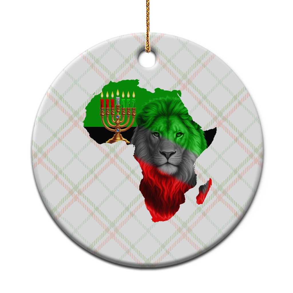 Happy Kwanzaa Lion Ceramic Ornament African Heritage Pride Gift For Men - Wonder Print Shop