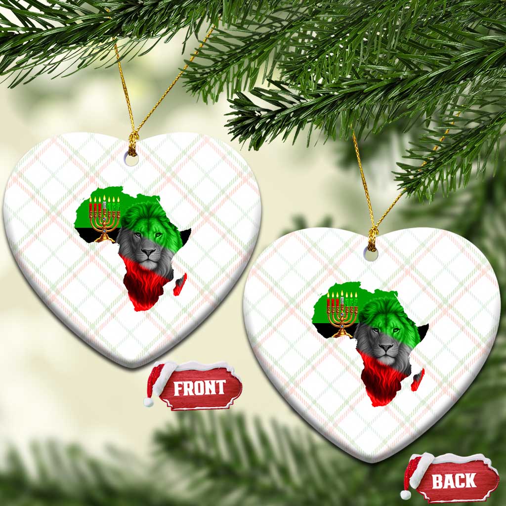 Happy Kwanzaa Lion Ceramic Ornament African Heritage Pride Gift For Men - Wonder Print Shop