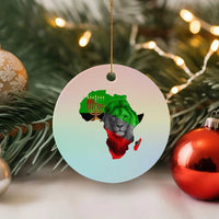 Happy Kwanzaa Lion Ceramic Ornament African Heritage Pride Gift For Men - Wonder Print Shop