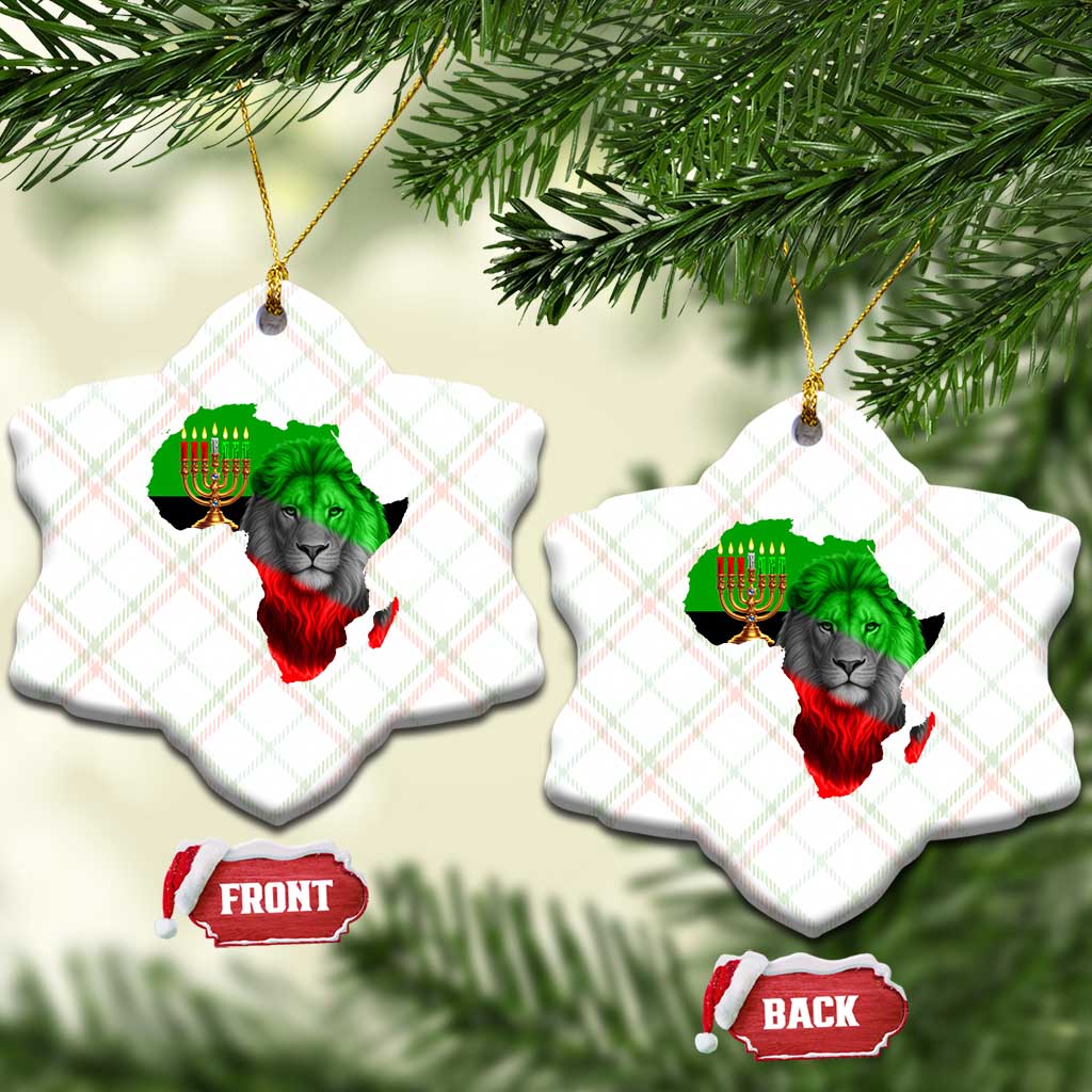 Happy Kwanzaa Lion Ceramic Ornament African Heritage Pride Gift For Men - Wonder Print Shop