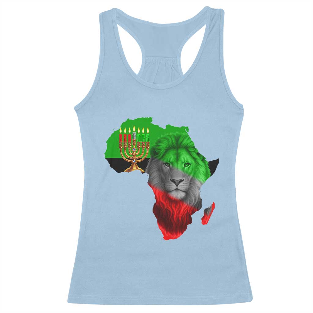 Happy Kwanzaa Lion Racerback Tank Top African Heritage Pride Gift For Men - Wonder Print Shop