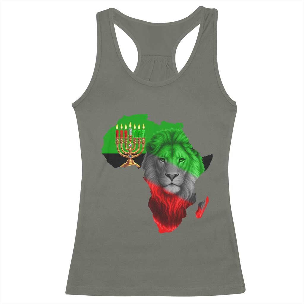Happy Kwanzaa Lion Racerback Tank Top African Heritage Pride Gift For Men - Wonder Print Shop