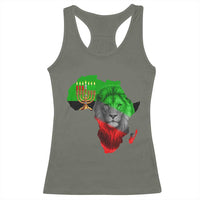 Happy Kwanzaa Lion Racerback Tank Top African Heritage Pride Gift For Men - Wonder Print Shop