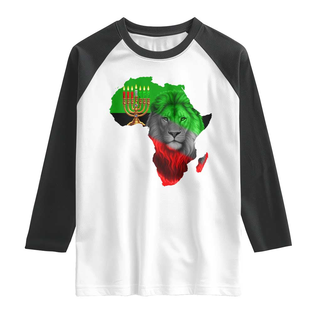 Happy Kwanzaa Lion Raglan Shirt African Heritage Pride Gift For Men - Wonder Print Shop