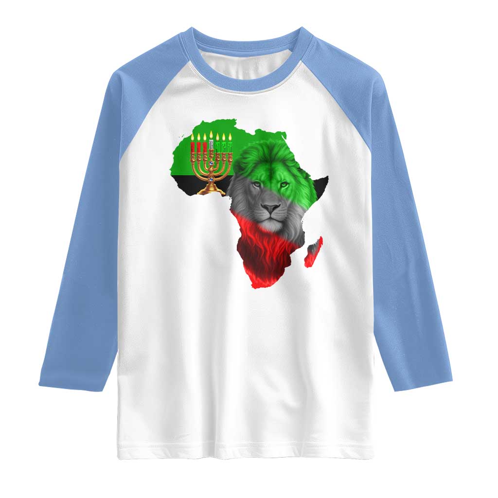 Happy Kwanzaa Lion Raglan Shirt African Heritage Pride Gift For Men - Wonder Print Shop