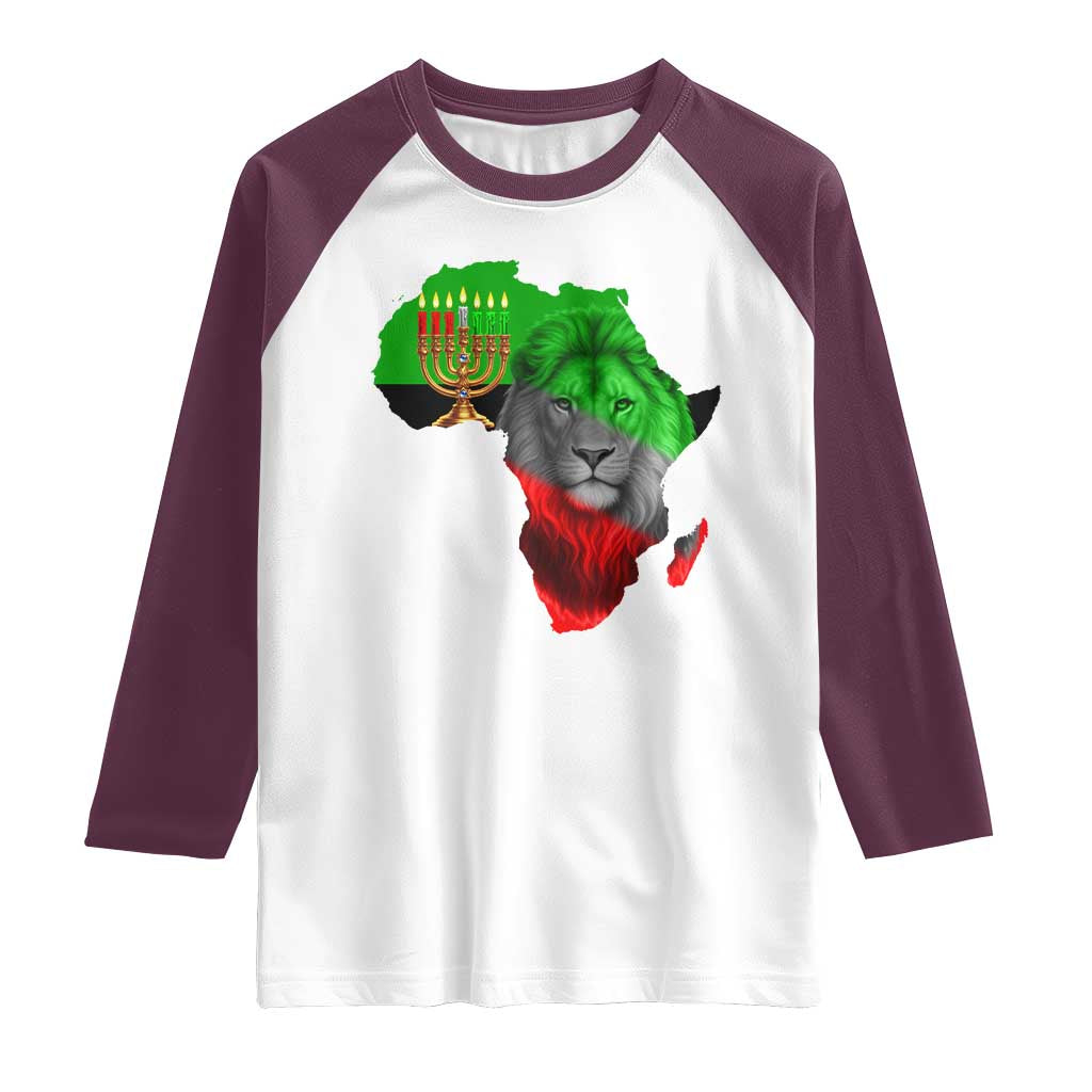 Happy Kwanzaa Lion Raglan Shirt African Heritage Pride Gift For Men - Wonder Print Shop