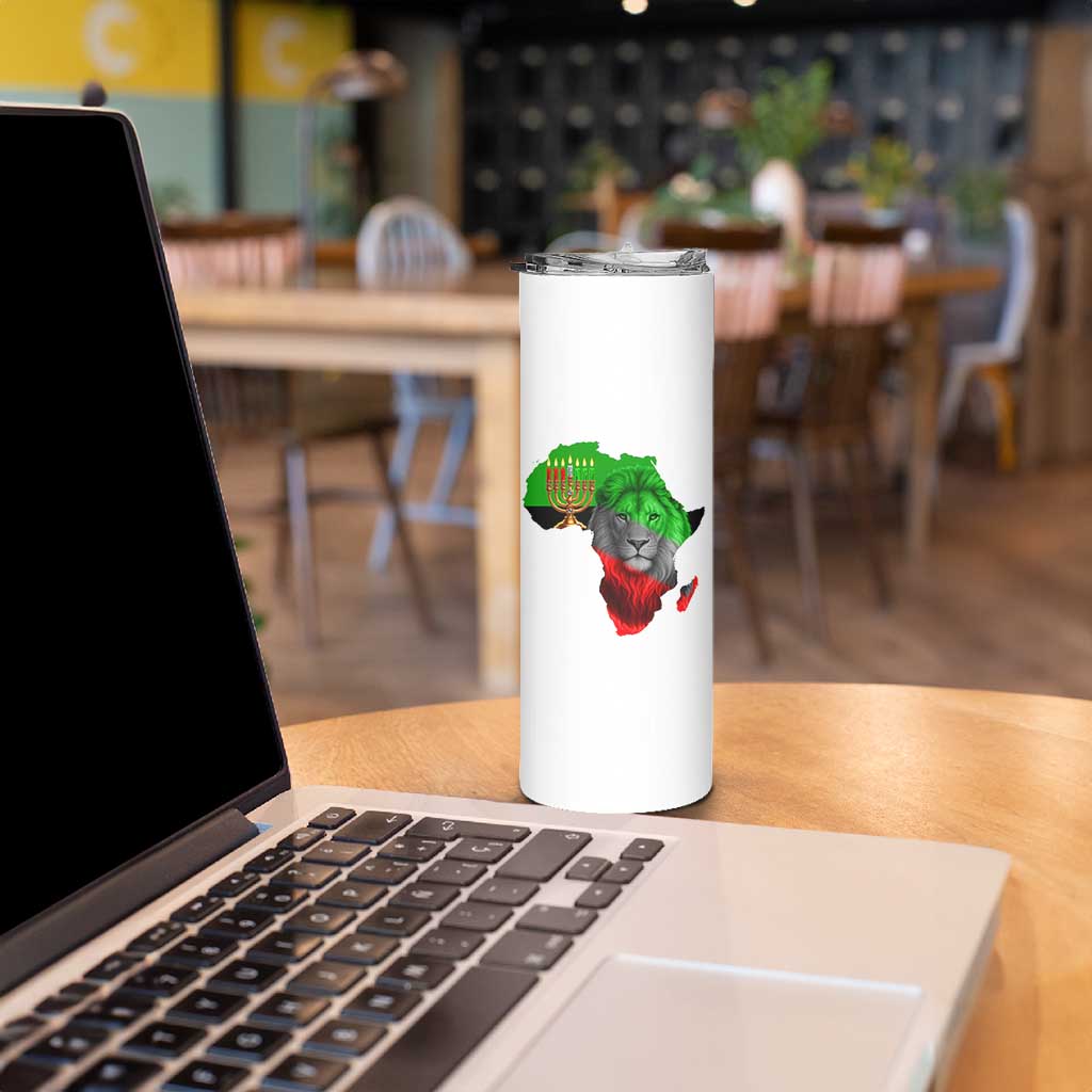 Happy Kwanzaa Lion Skinny Tumbler African Heritage Pride Gift For Men - Wonder Print Shop