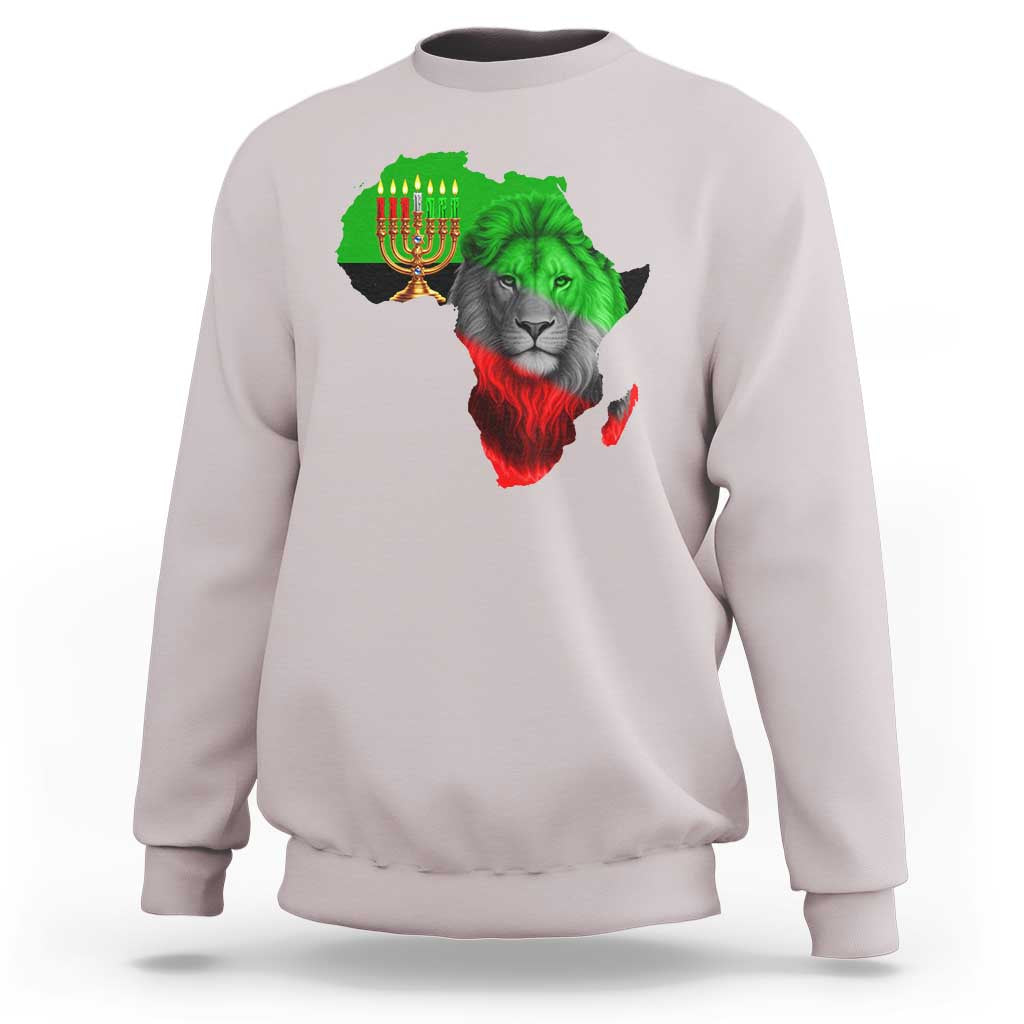 Happy Kwanzaa Lion Sweatshirt African Heritage Pride Gift For Men - Wonder Print Shop