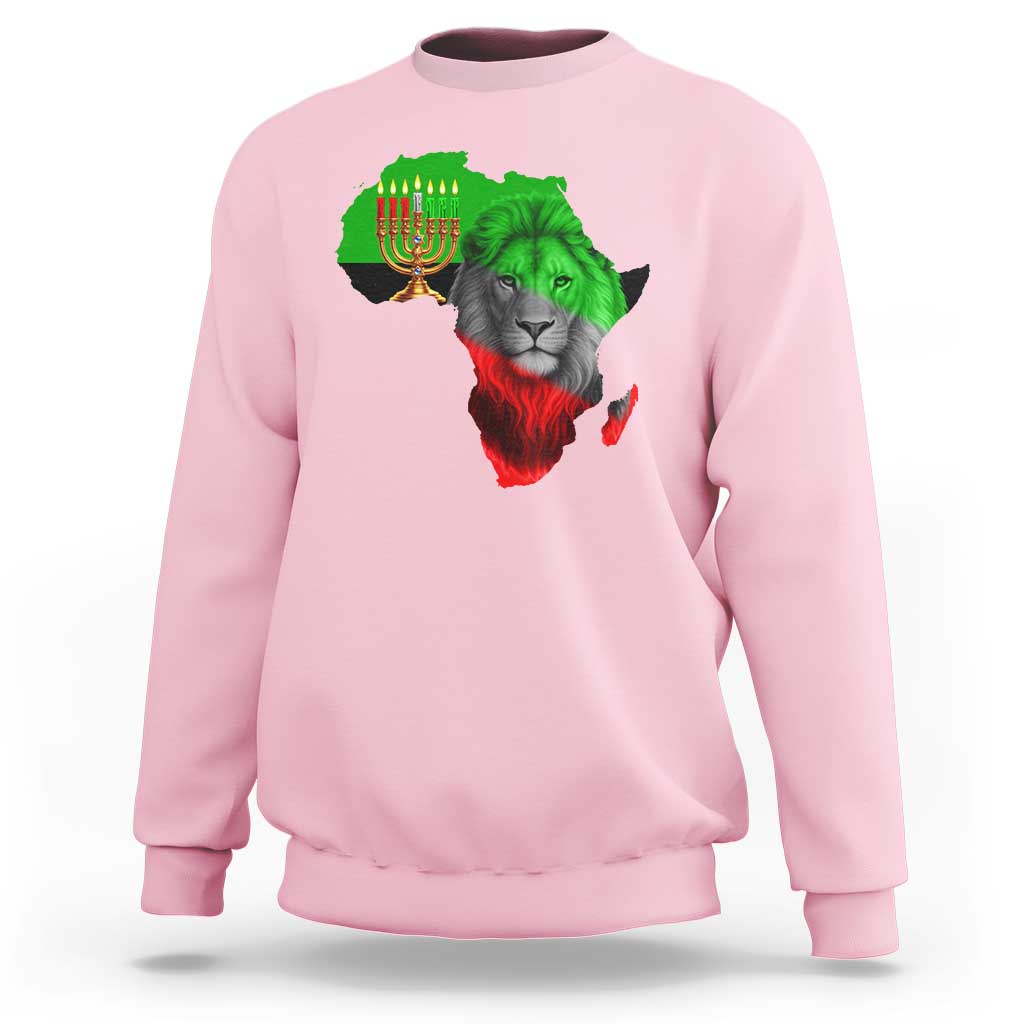 Happy Kwanzaa Lion Sweatshirt African Heritage Pride Gift For Men - Wonder Print Shop