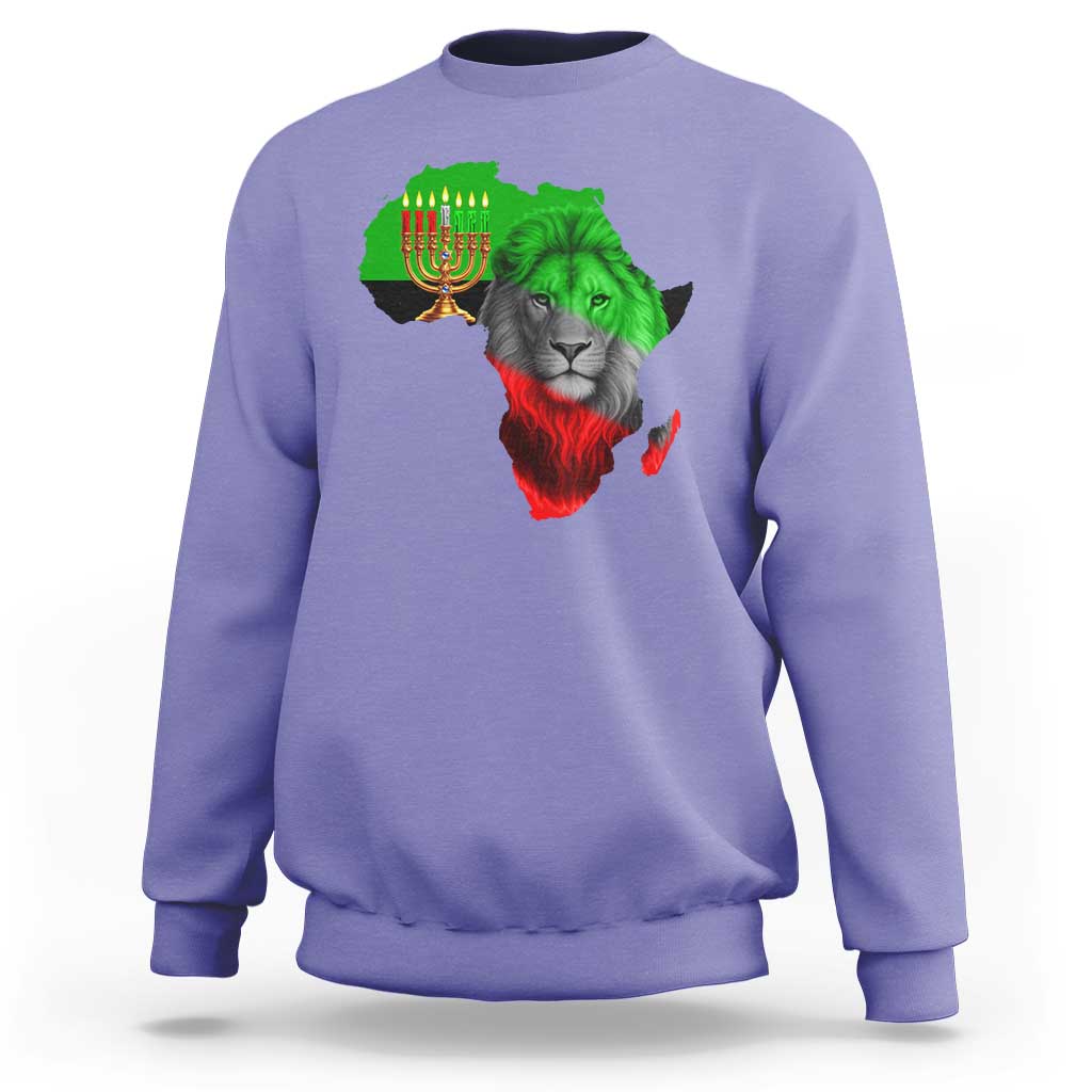 Happy Kwanzaa Lion Sweatshirt African Heritage Pride Gift For Men - Wonder Print Shop
