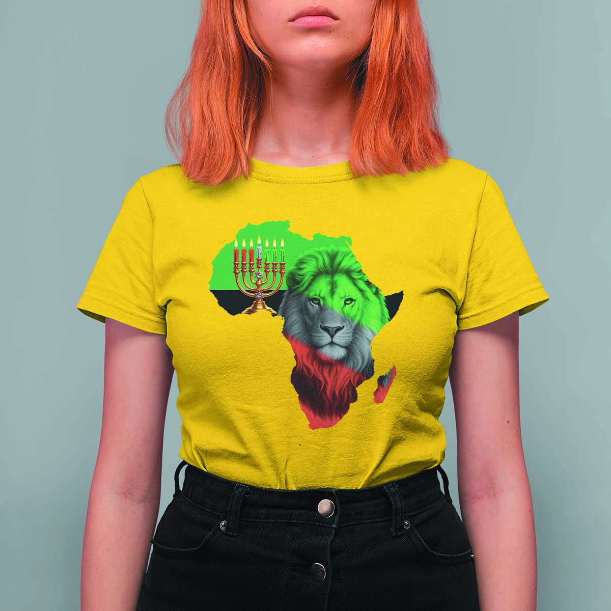 Happy Kwanzaa Lion T Shirt For Women African Heritage Pride Gift For Men - Wonder Print Shop