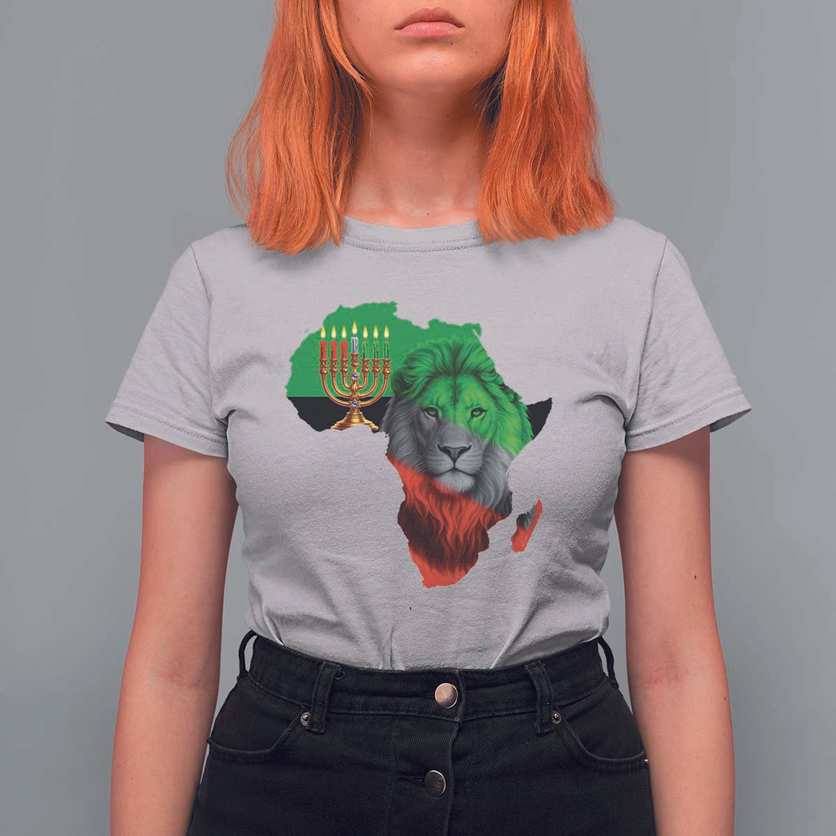 Happy Kwanzaa Lion T Shirt For Women African Heritage Pride Gift For Men - Wonder Print Shop