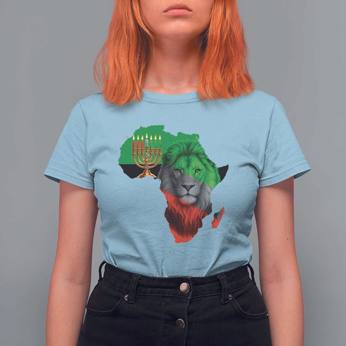Happy Kwanzaa Lion T Shirt For Women African Heritage Pride Gift For Men - Wonder Print Shop
