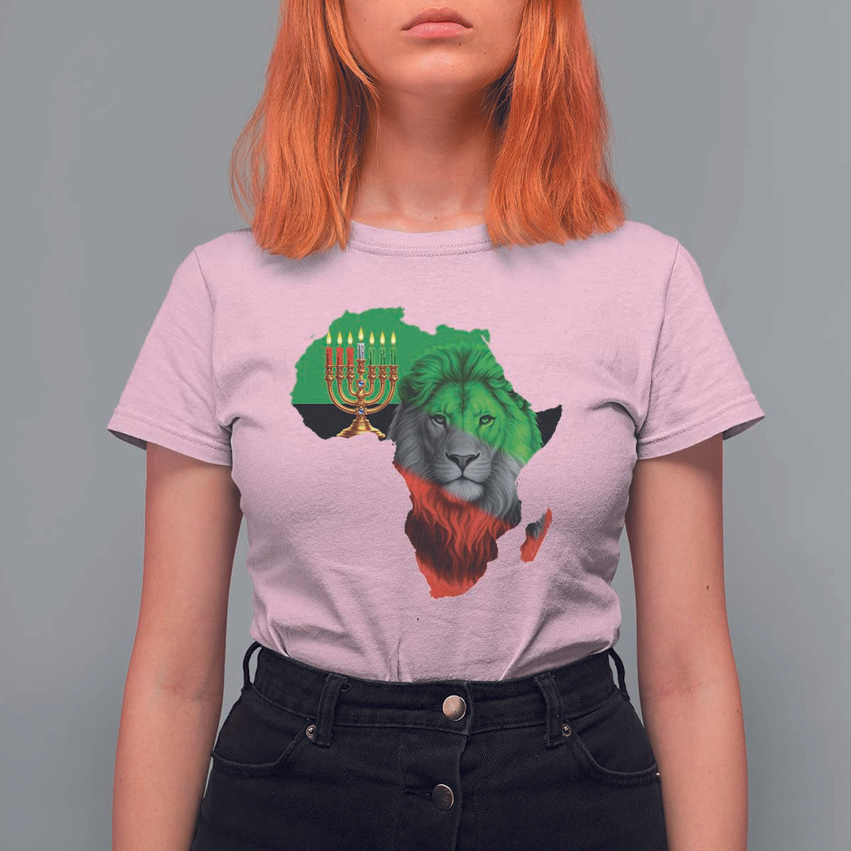 Happy Kwanzaa Lion T Shirt For Women African Heritage Pride Gift For Men - Wonder Print Shop