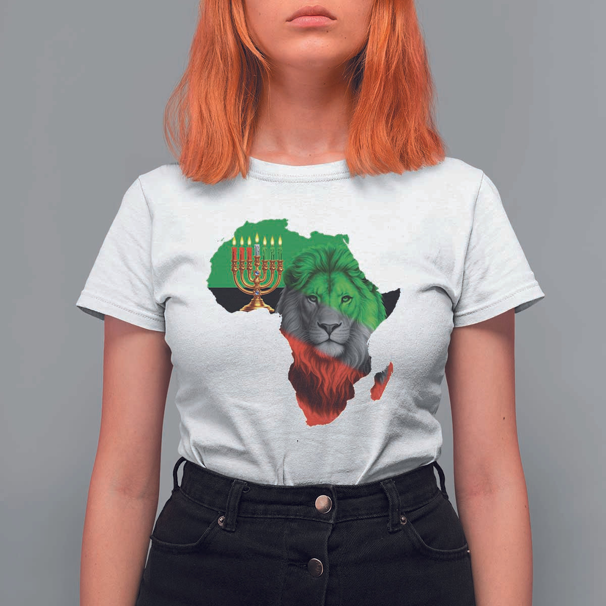 Happy Kwanzaa Lion T Shirt For Women African Heritage Pride Gift For Men - Wonder Print Shop