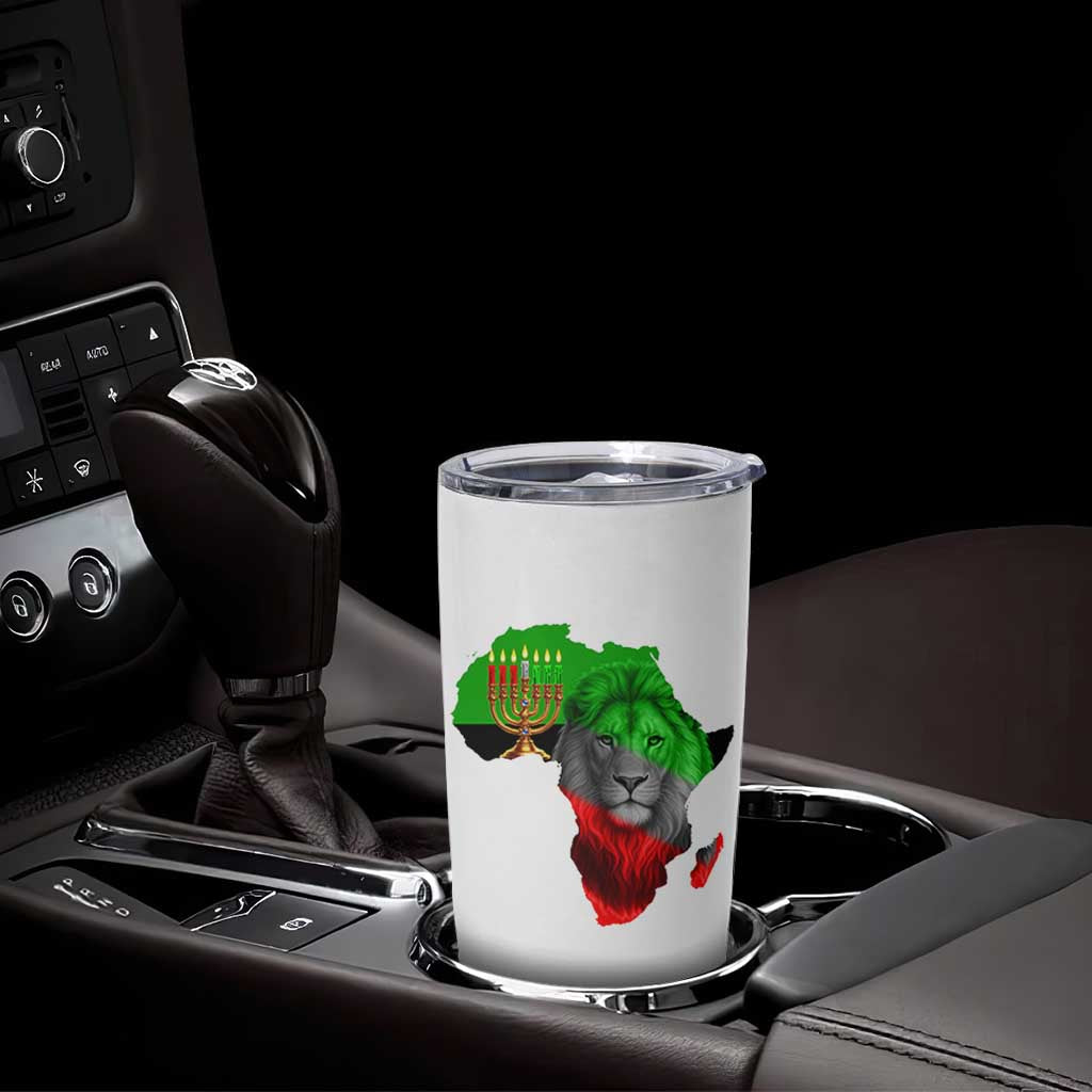 Happy Kwanzaa Lion Tumbler Cup African Heritage Pride Gift For Men - Wonder Print Shop