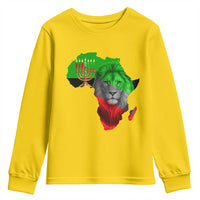 Happy Kwanzaa Lion Youth Sweatshirt African Heritage Pride Gift For Men - Wonder Print Shop