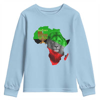 Happy Kwanzaa Lion Youth Sweatshirt African Heritage Pride Gift For Men - Wonder Print Shop