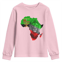 Happy Kwanzaa Lion Youth Sweatshirt African Heritage Pride Gift For Men - Wonder Print Shop