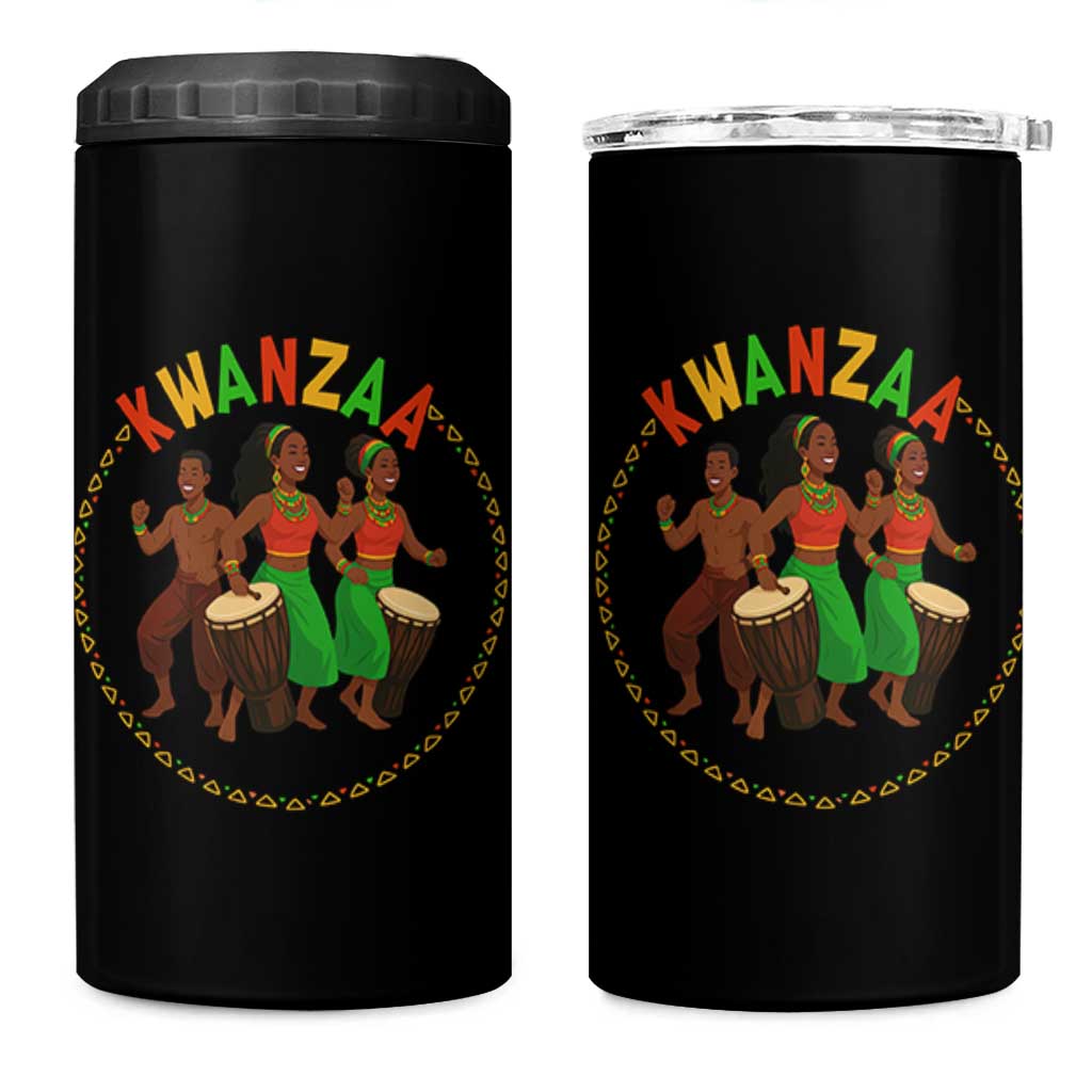 Celebrate Kwanzaa Together African Culture Dance Gift 4 in 1 Can Cooler Tumbler - Wonder Print Shop
