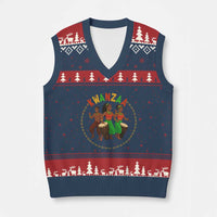 Celebrate Kwanzaa Together African Culture Dance Gift V-Neck Knit Sweater Vest - Wonder Print Shop