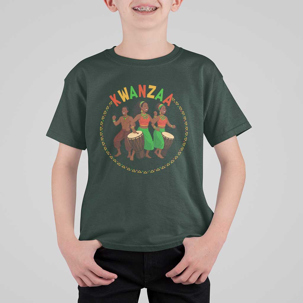 Celebrate Kwanzaa Together African Culture Dance Gift T Shirt For Kid - Wonder Print Shop