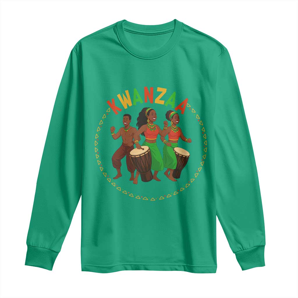 Celebrate Kwanzaa Together African Culture Dance Gift Long Sleeve Shirt - Wonder Print Shop