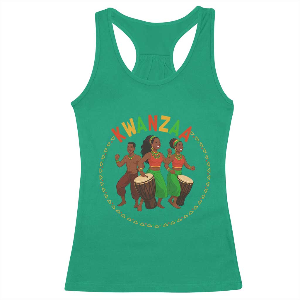 Celebrate Kwanzaa Together African Culture Dance Gift Racerback Tank Top - Wonder Print Shop