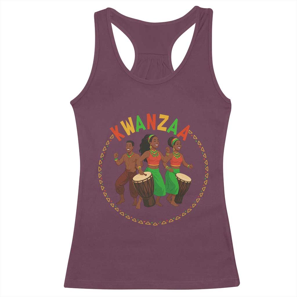 Celebrate Kwanzaa Together African Culture Dance Gift Racerback Tank Top - Wonder Print Shop