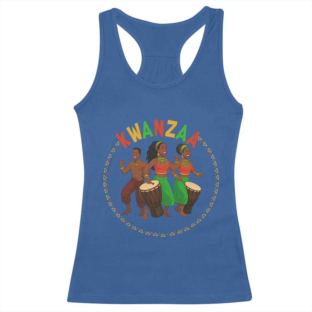 Celebrate Kwanzaa Together African Culture Dance Gift Racerback Tank Top - Wonder Print Shop