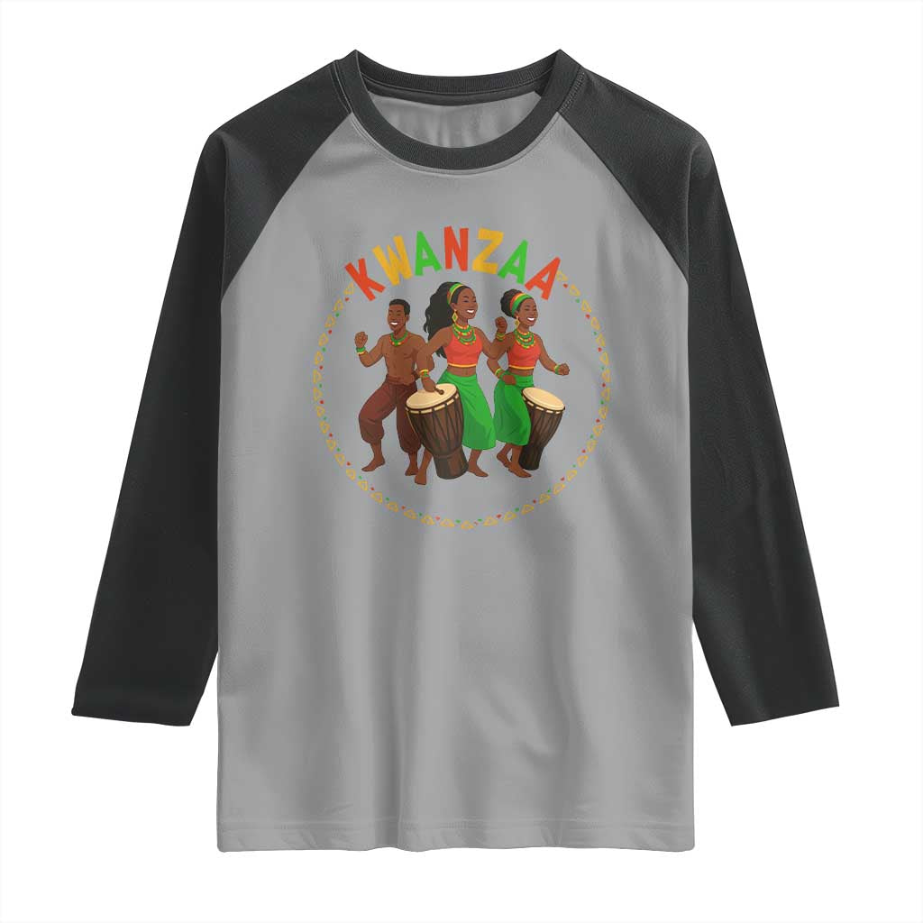 Celebrate Kwanzaa Together African Culture Dance Gift Raglan Shirt - Wonder Print Shop