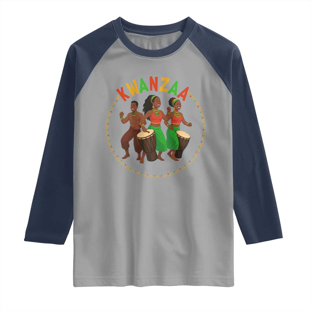 Celebrate Kwanzaa Together African Culture Dance Gift Raglan Shirt - Wonder Print Shop