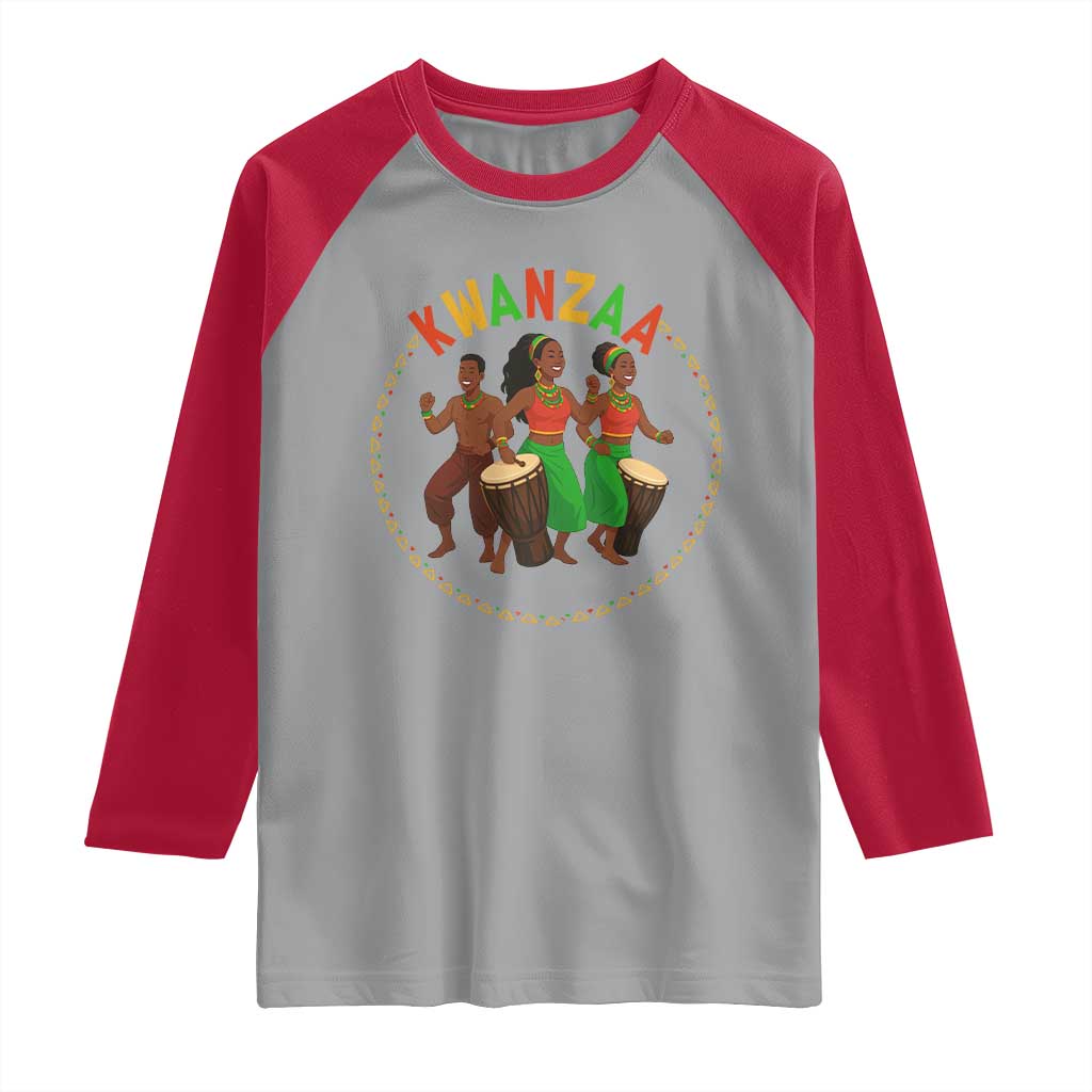 Celebrate Kwanzaa Together African Culture Dance Gift Raglan Shirt - Wonder Print Shop