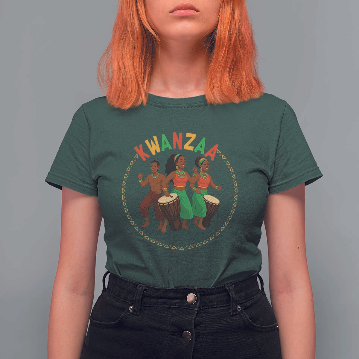 Celebrate Kwanzaa Together African Culture Dance Gift T Shirt For Women - Wonder Print Shop