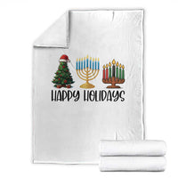 Christmas Hanukkah Kwanzaa Celebration Gift Throw Blanket Happy Holidays - Wonder Print Shop