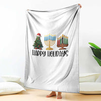 Christmas Hanukkah Kwanzaa Celebration Gift Throw Blanket Happy Holidays - Wonder Print Shop