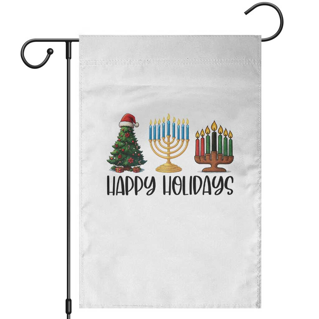 Christmas Hanukkah Kwanzaa Celebration Gift Garden Flag Happy Holidays - Wonder Print Shop