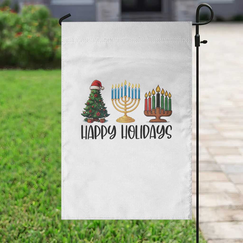 Christmas Hanukkah Kwanzaa Celebration Gift Garden Flag Happy Holidays - Wonder Print Shop