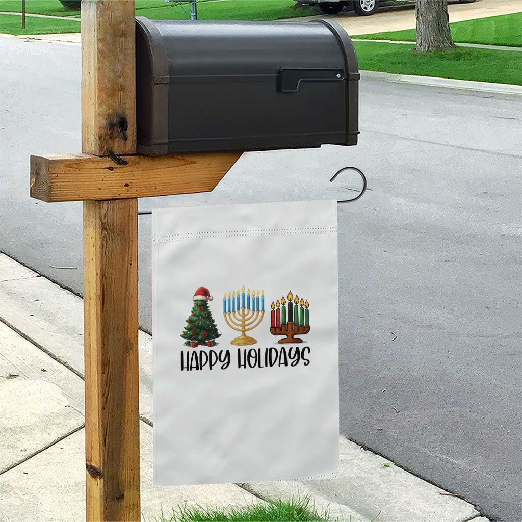 Christmas Hanukkah Kwanzaa Celebration Gift Garden Flag Happy Holidays - Wonder Print Shop