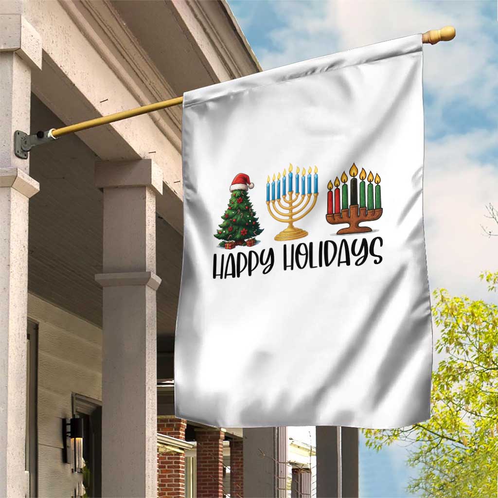 Christmas Hanukkah Kwanzaa Celebration Gift Garden Flag Happy Holidays - Wonder Print Shop