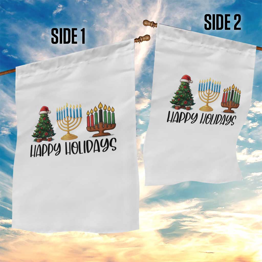 Christmas Hanukkah Kwanzaa Celebration Gift Garden Flag Happy Holidays - Wonder Print Shop