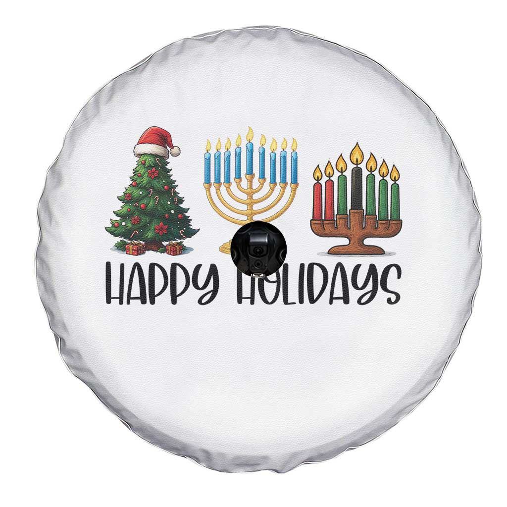 Christmas Hanukkah Kwanzaa Celebration Gift Spare Tire Cover Happy Holidays - Wonder Print Shop