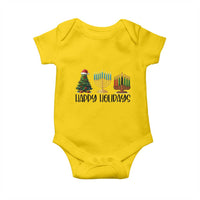 Christmas Hanukkah Kwanzaa Celebration Gift Baby Onesie Happy Holidays - Wonder Print Shop