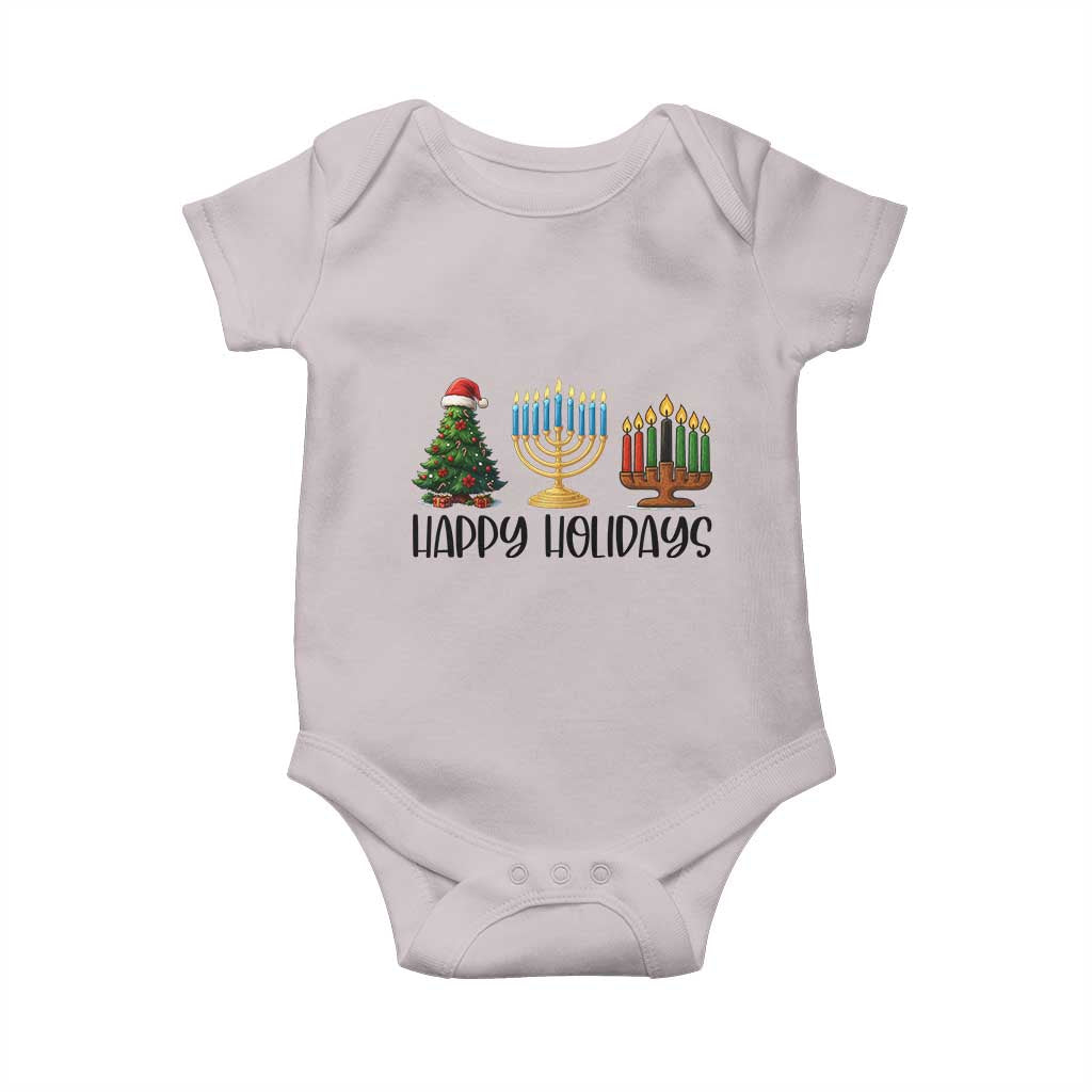 Christmas Hanukkah Kwanzaa Celebration Gift Baby Onesie Happy Holidays - Wonder Print Shop