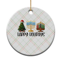 Christmas Hanukkah Kwanzaa Celebration Gift Ceramic Ornament Happy Holidays - Wonder Print Shop