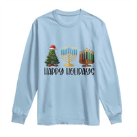 Christmas Hanukkah Kwanzaa Celebration Gift Long Sleeve Shirt Happy Holidays - Wonder Print Shop