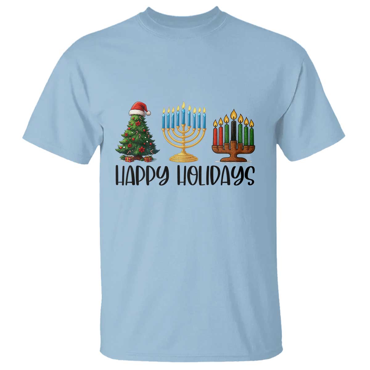 Christmas Hanukkah Kwanzaa Celebration Gift T Shirt Happy Holidays - Wonder Print Shop